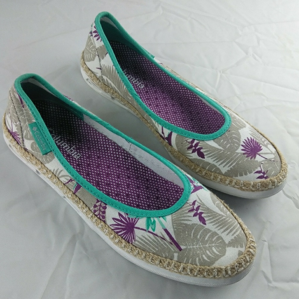 Columbia Womens Floral Design Slip On Shoes 7.5